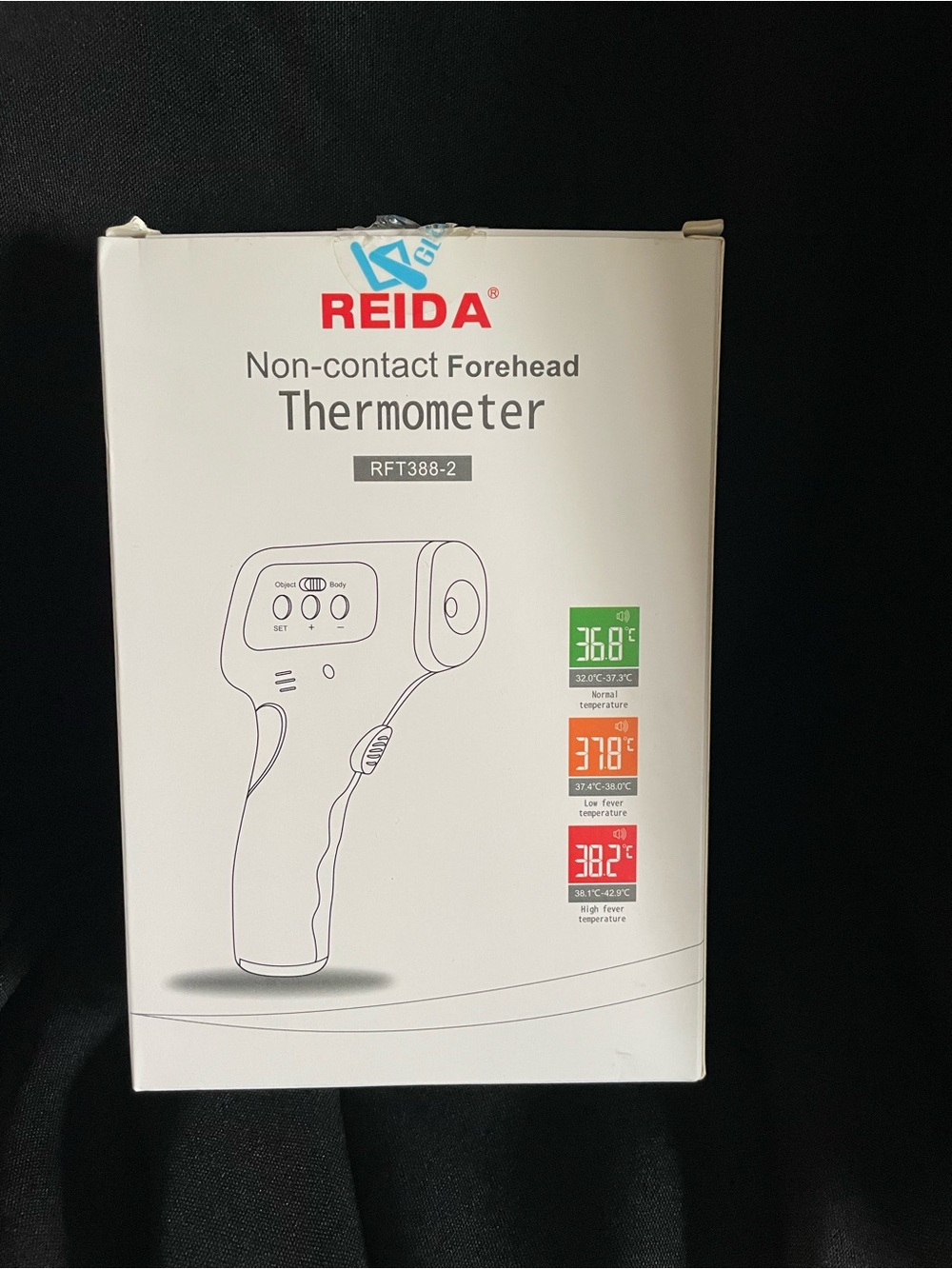 REI White Non-Contact Forehead Thermometer - REIDA Packaging